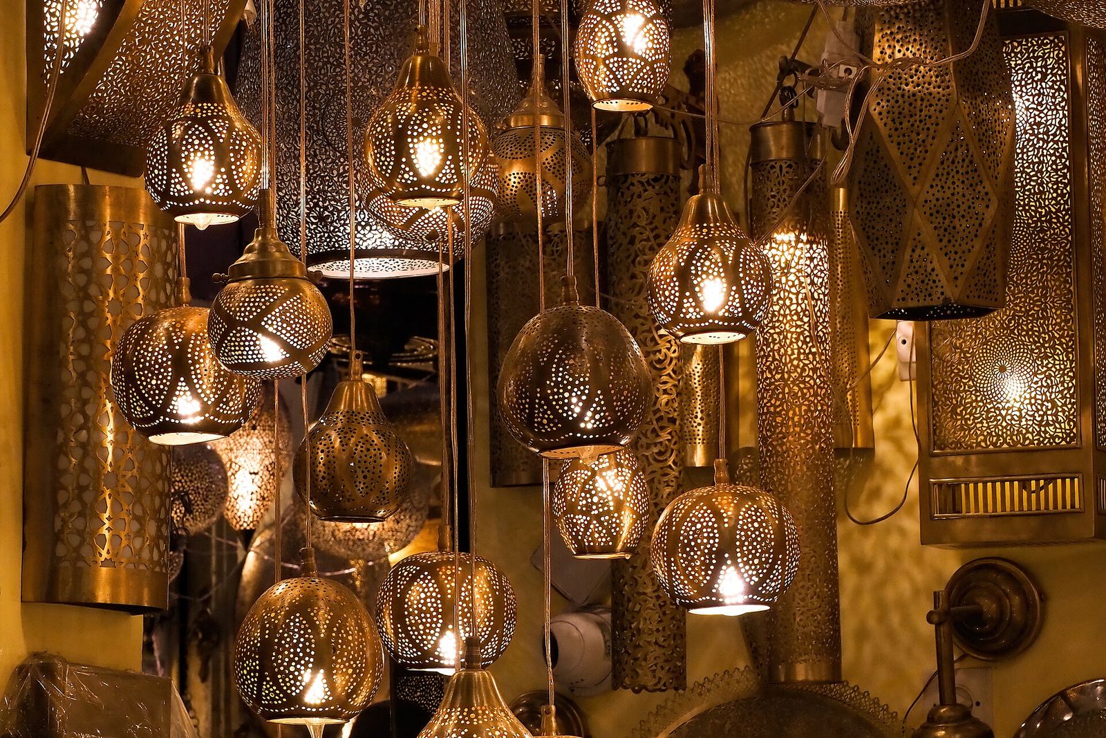 Lanternes du souk des Haddadine à Marrakech