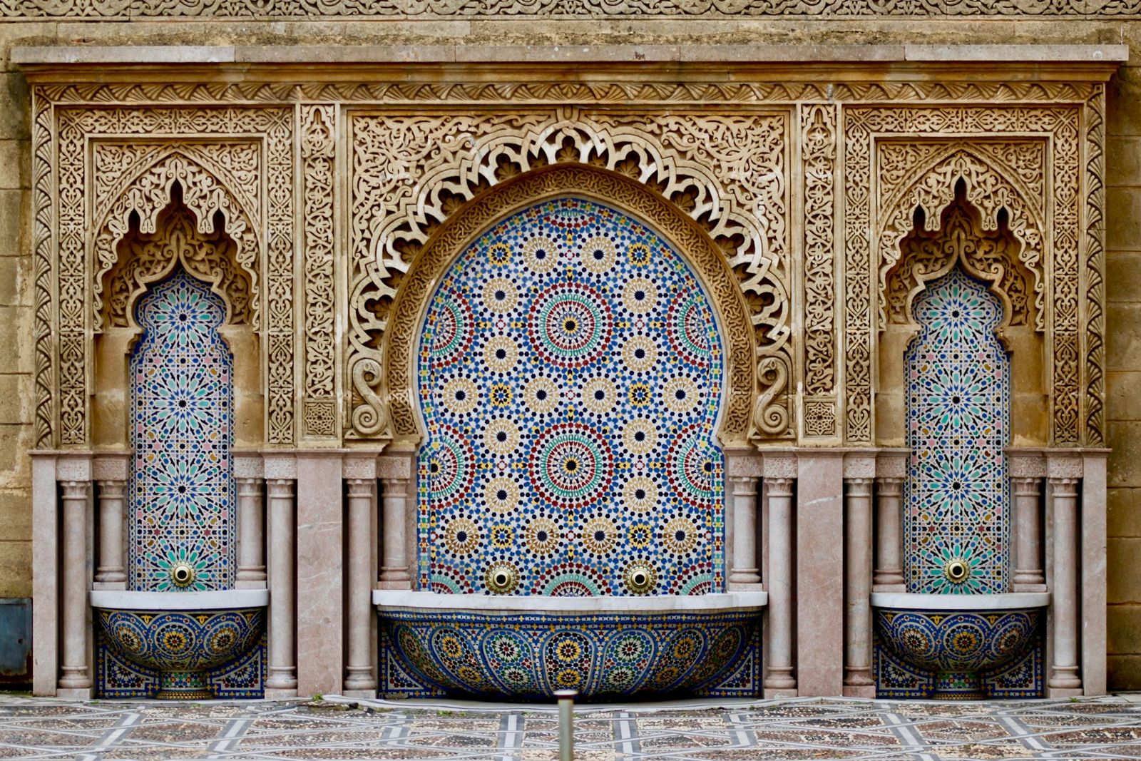Mosaïque de zellige marocain